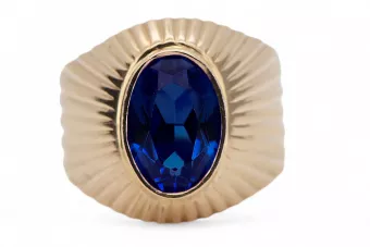 Žiedas Vintažiniai amatai Sapyras Originalus 14k rožinio aukso vintage vrc127r